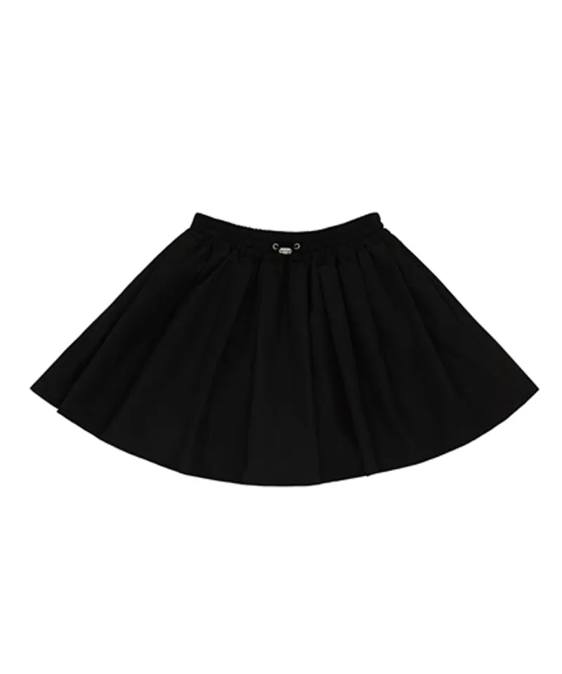 PIV'VEE Volume Pleated Mini Skirt - Ebony Black