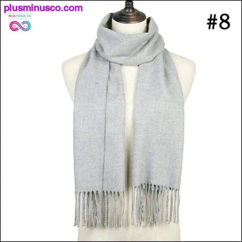Plaid Scarf Shawls Pashmina Cashmere Knit Soft Unisex Retro