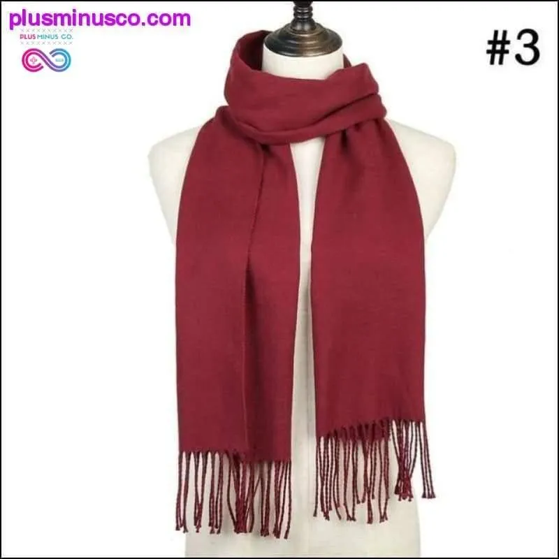 Plaid Scarf Shawls Pashmina Cashmere Knit Soft Unisex Retro