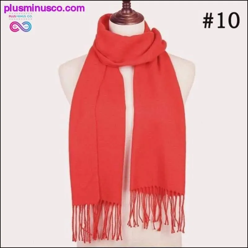 Plaid Scarf Shawls Pashmina Cashmere Knit Soft Unisex Retro