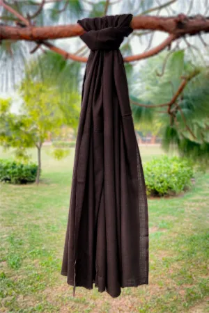 Plain Wool Shawl -  Chocolate