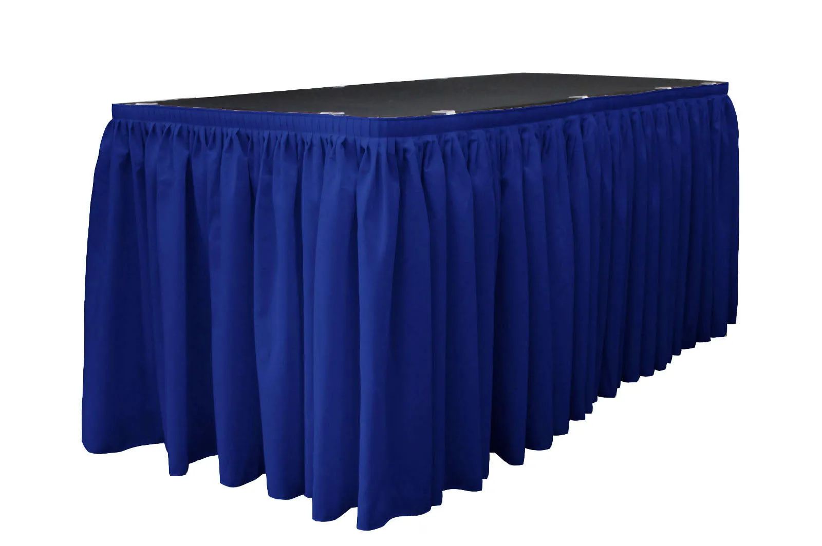 Polyester Poplin Table Skirt 17-Foot by 29-Inch Long with 10 L-Clips