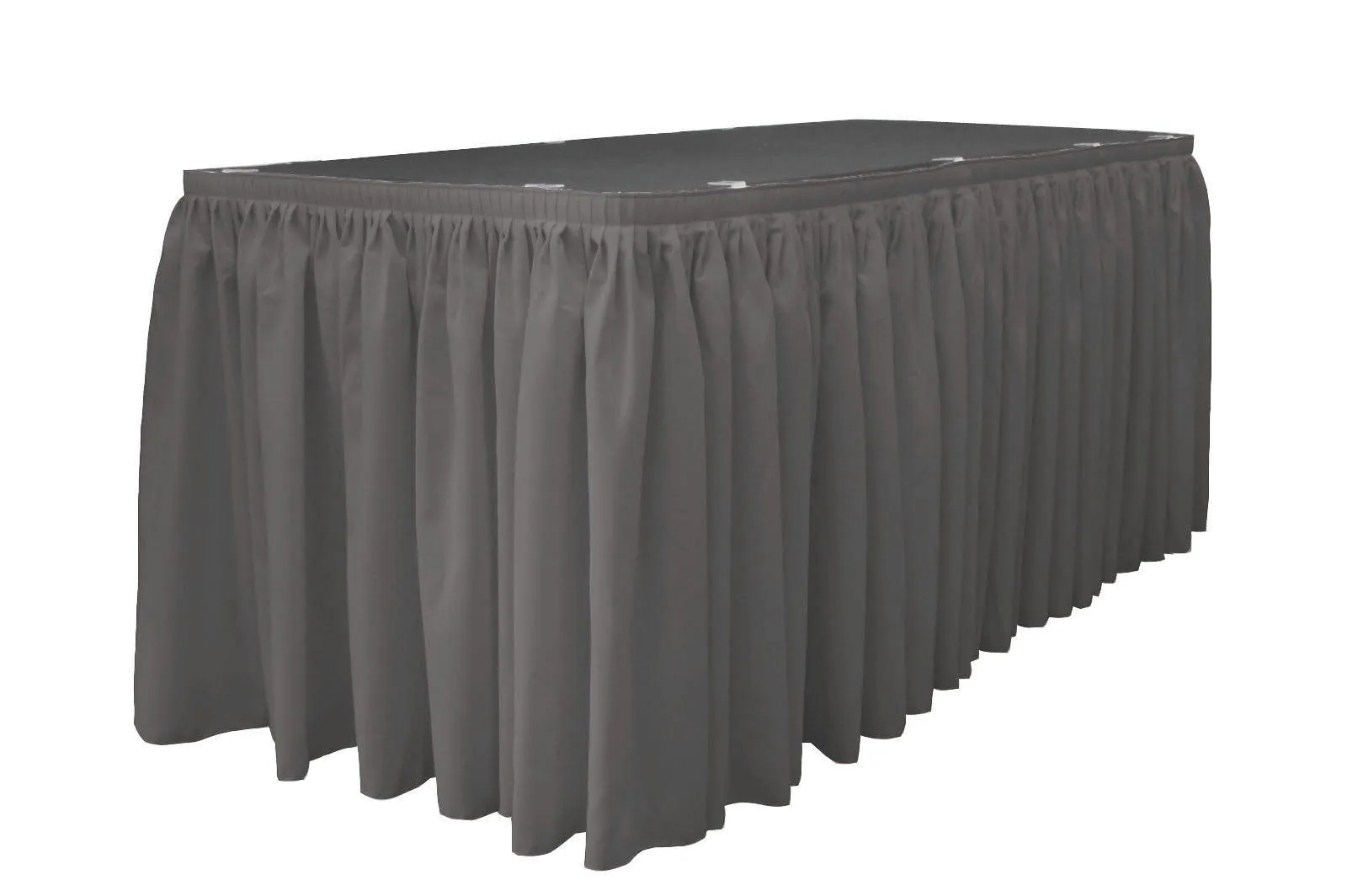 Polyester Poplin Table Skirt 17-Foot by 29-Inch Long with 10 L-Clips