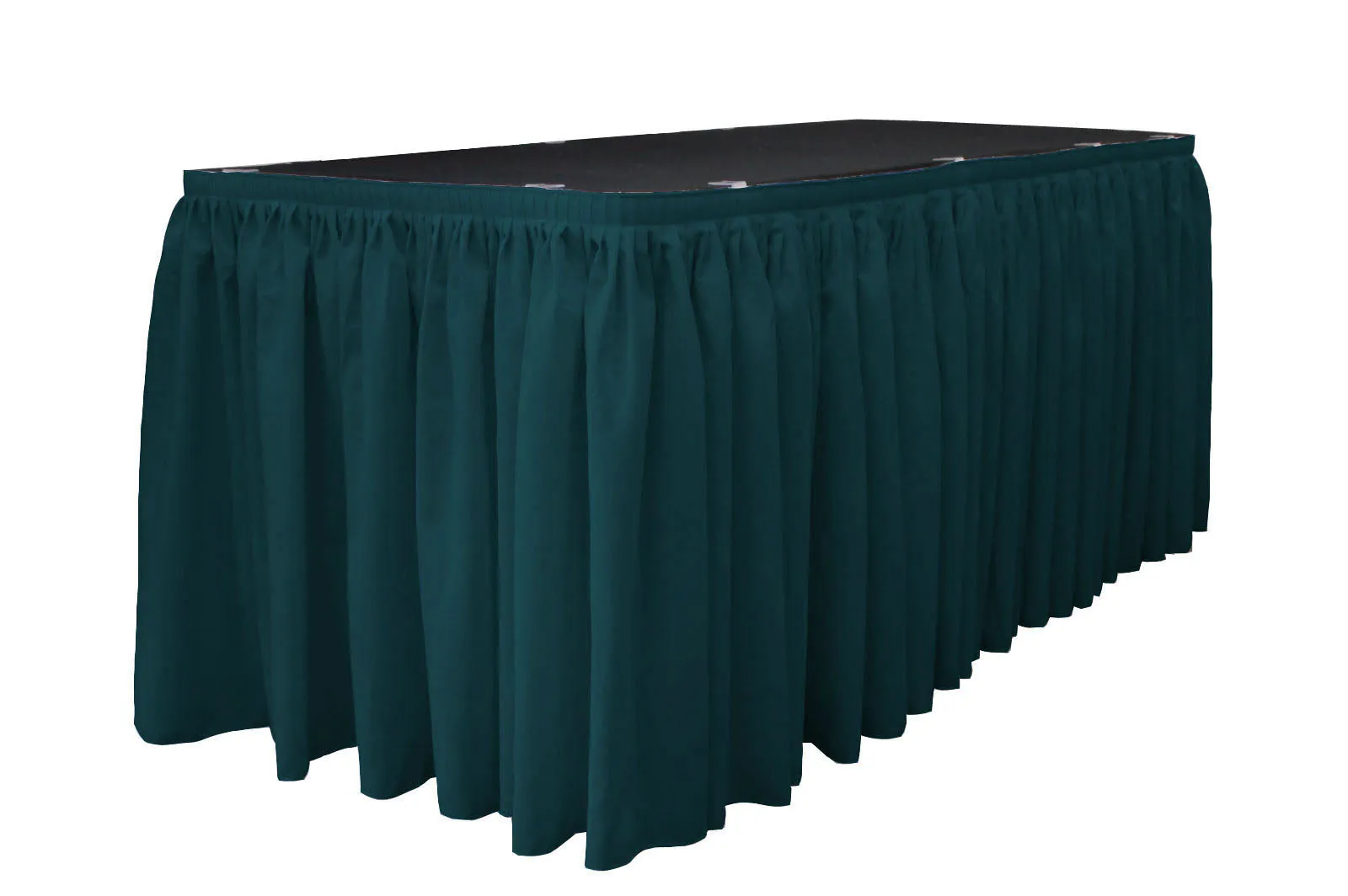 Polyester Poplin Table Skirt 17-Foot by 29-Inch Long with 10 L-Clips