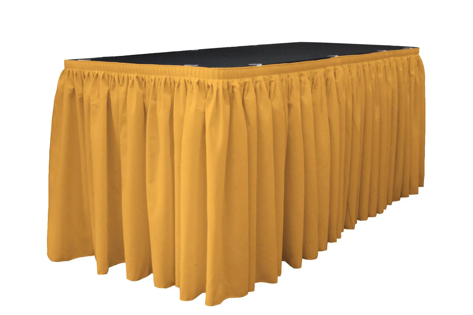 Polyester Poplin Table Skirt 17-Foot by 29-Inch Long with 10 L-Clips