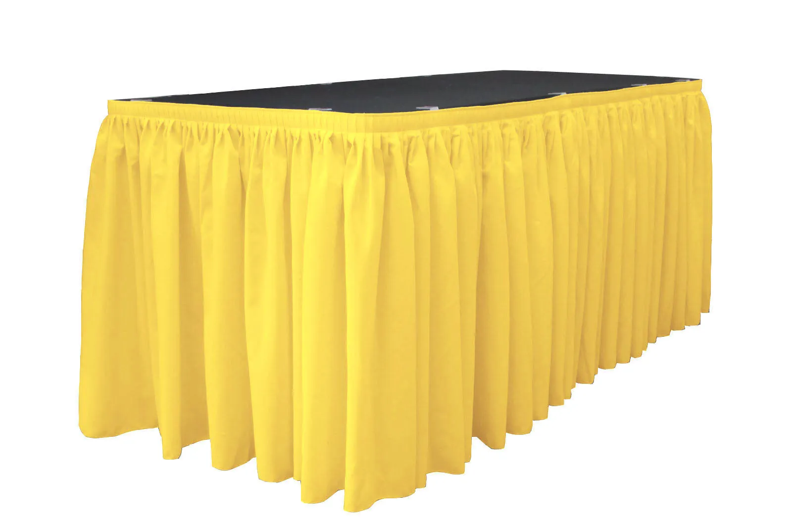 Polyester Poplin Table Skirt 17-Foot by 29-Inch Long with 10 L-Clips