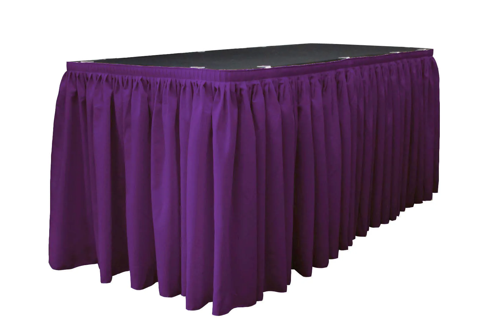 Polyester Poplin Table Skirt 17-Foot by 29-Inch Long with 10 L-Clips