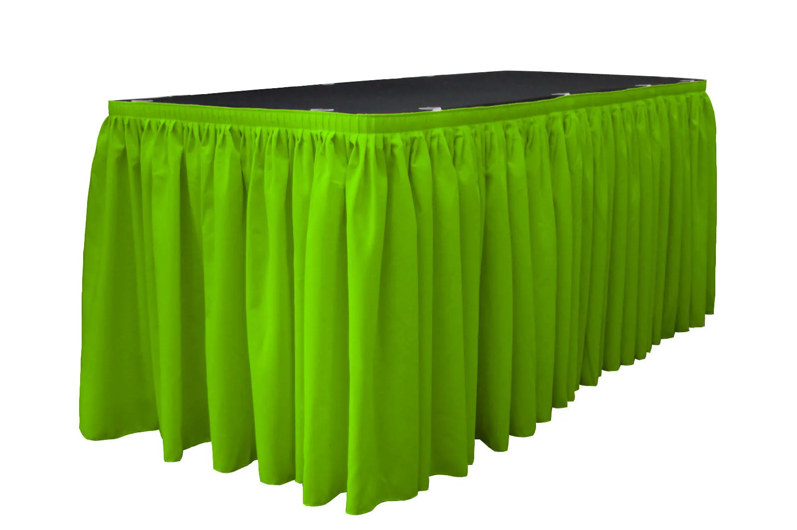 Polyester Poplin Table Skirt 17-Foot by 29-Inch Long with 10 L-Clips