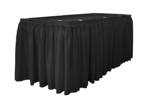 Polyester Poplin Table Skirt 17-Foot by 29-Inch Long with 10 L-Clips