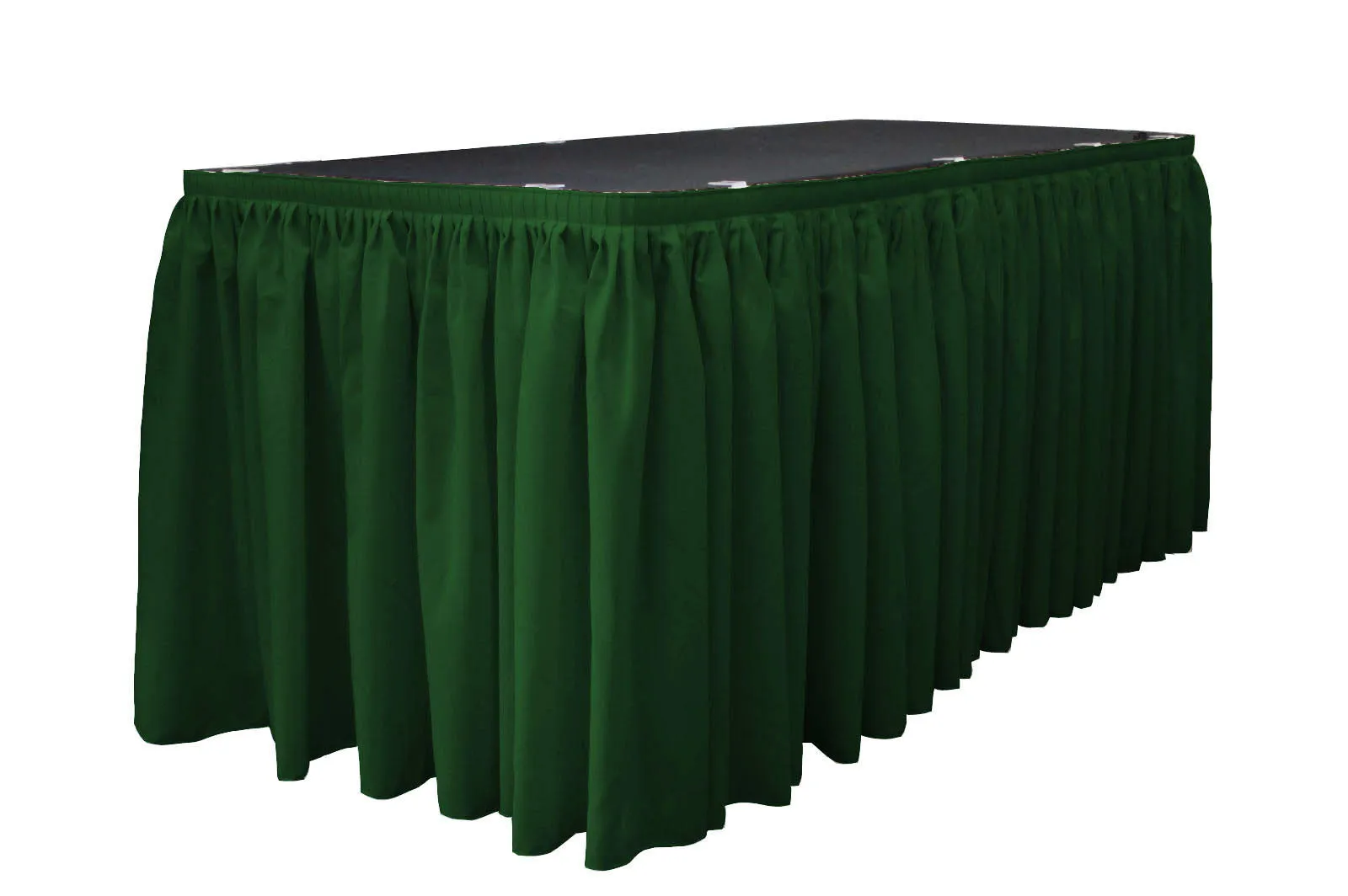 Polyester Poplin Table Skirt 17-Foot by 29-Inch Long with 10 L-Clips