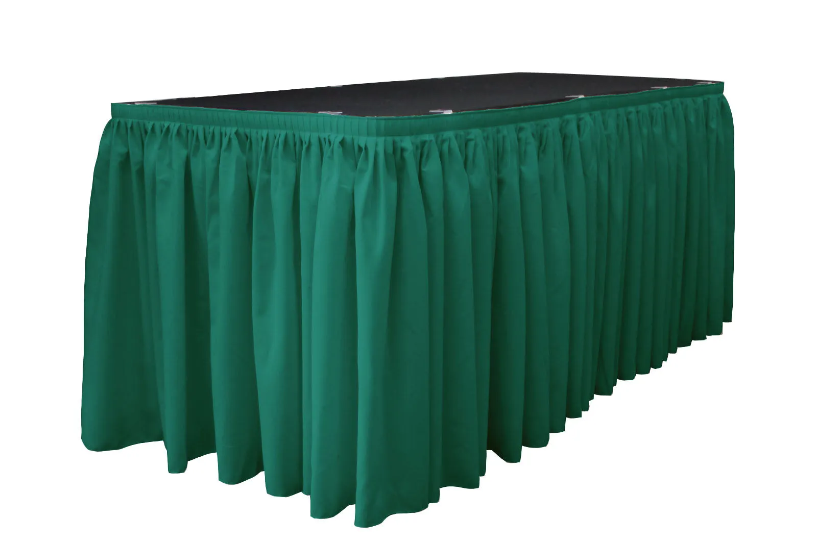 Polyester Poplin Table Skirt 17-Foot by 29-Inch Long with 10 L-Clips