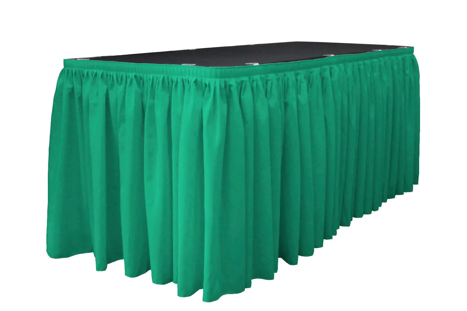 Polyester Poplin Table Skirt 17-Foot by 29-Inch Long with 10 L-Clips