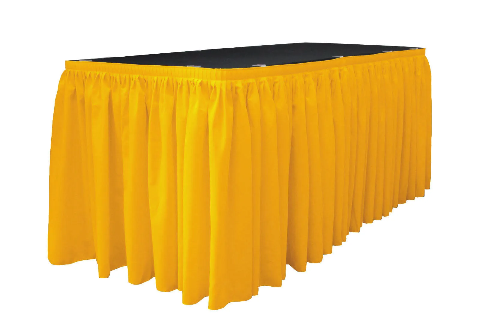 Polyester Poplin Table Skirt 17-Foot by 29-Inch Long with 10 L-Clips