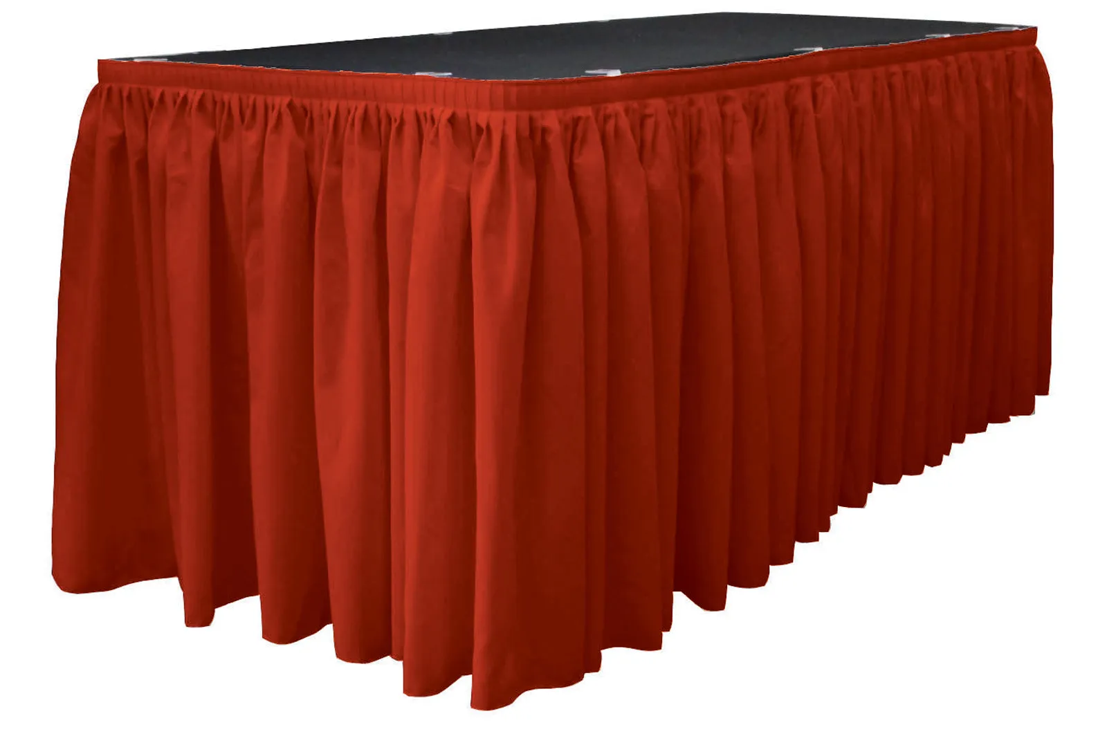 Polyester Poplin Table Skirt 17-Foot by 29-Inch Long with 10 L-Clips