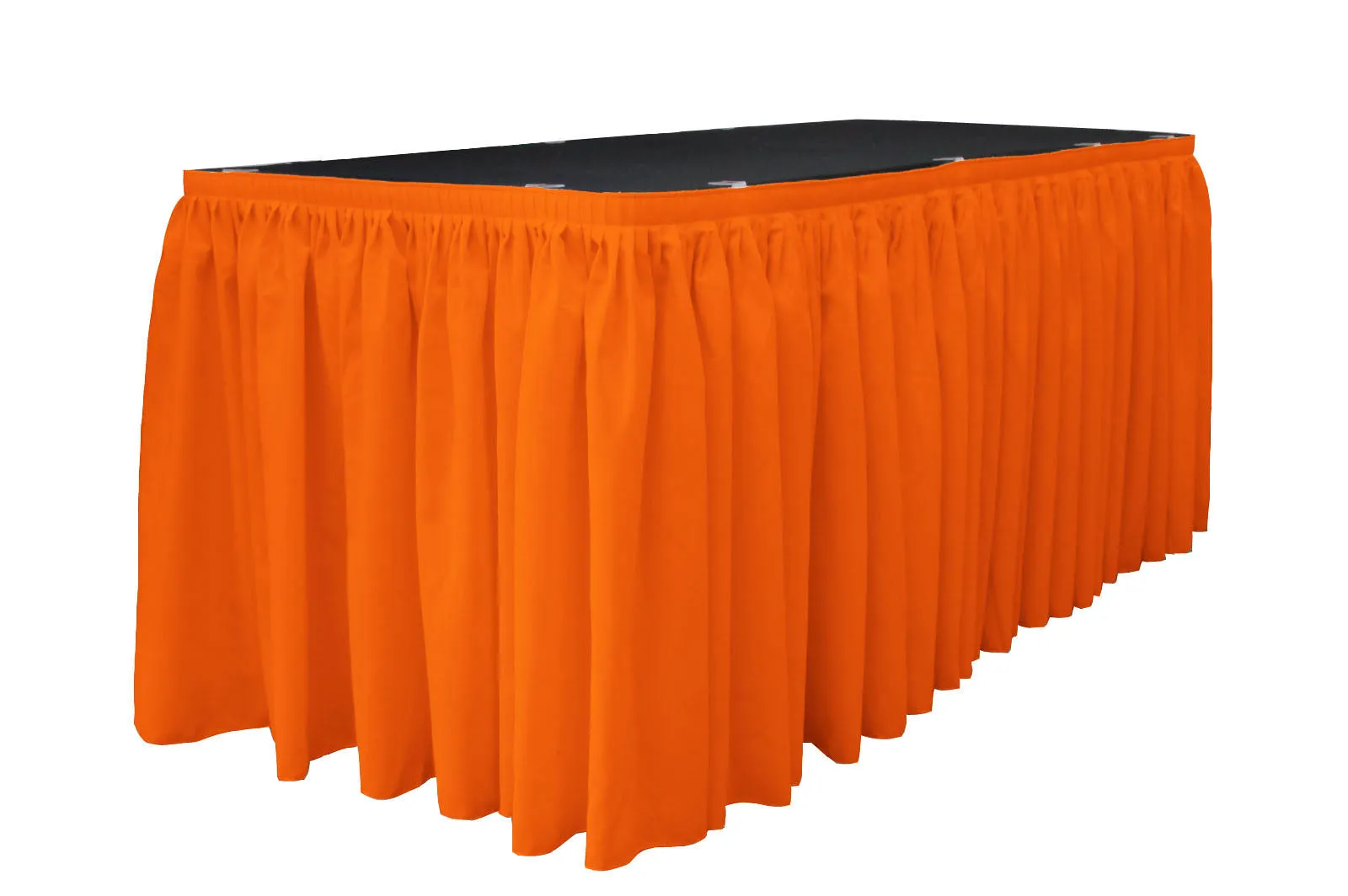 Polyester Poplin Table Skirt 17-Foot by 29-Inch Long with 10 L-Clips