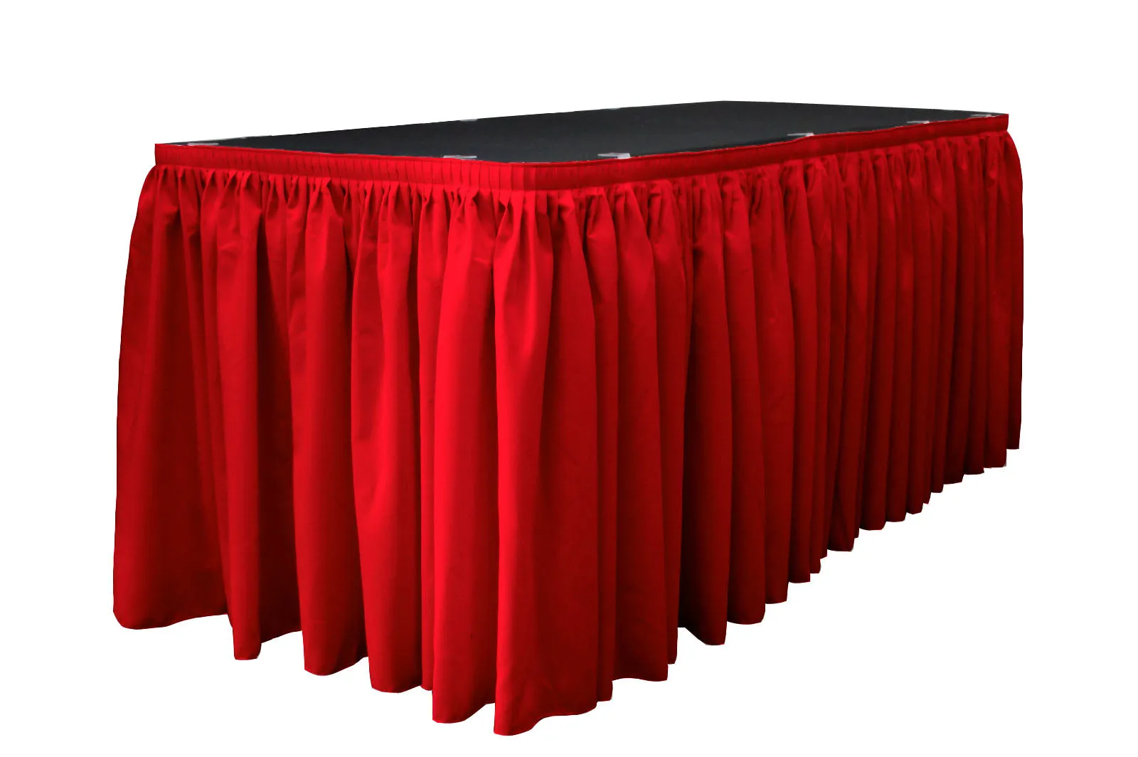 Polyester Poplin Table Skirt 17-Foot by 29-Inch Long with 10 L-Clips