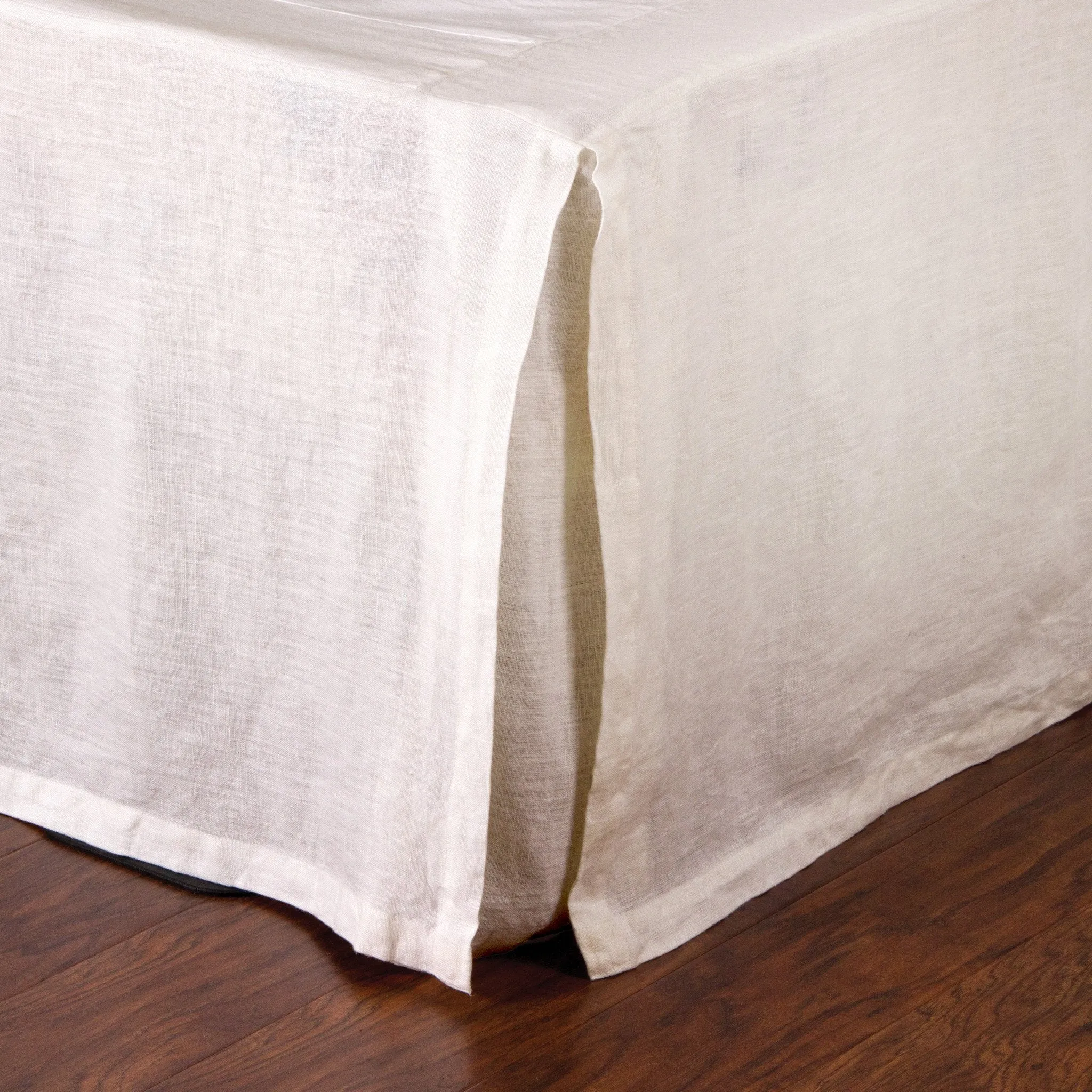 Pom Pom at Home Pleated Cream Linen Bedskirt ~ Available in Twin, Queen and King Sizes