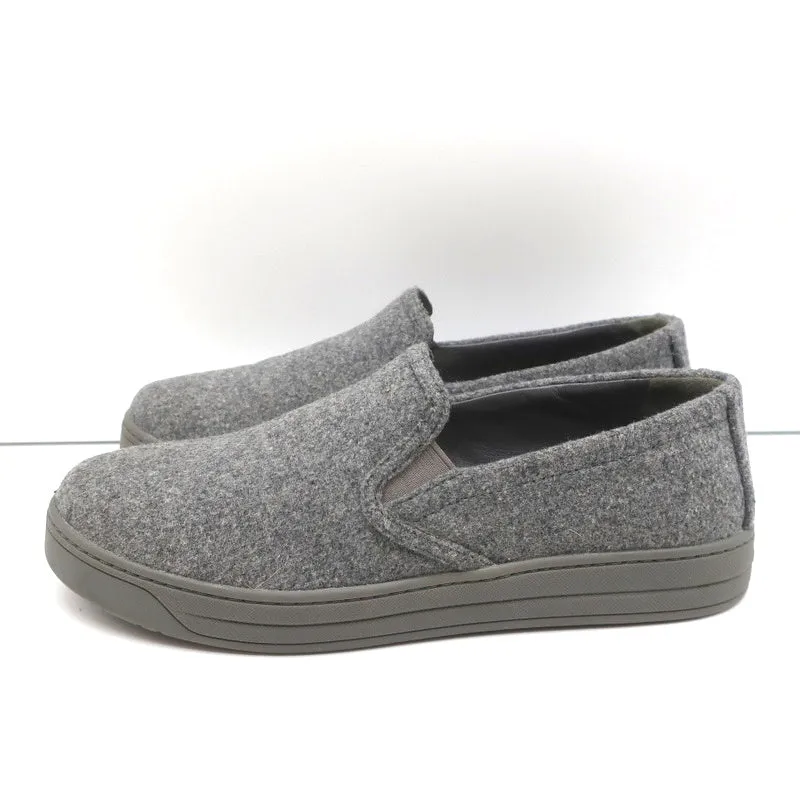 Prada Sport Slip-On Sneakers Gray Wool Felt Size 37.5