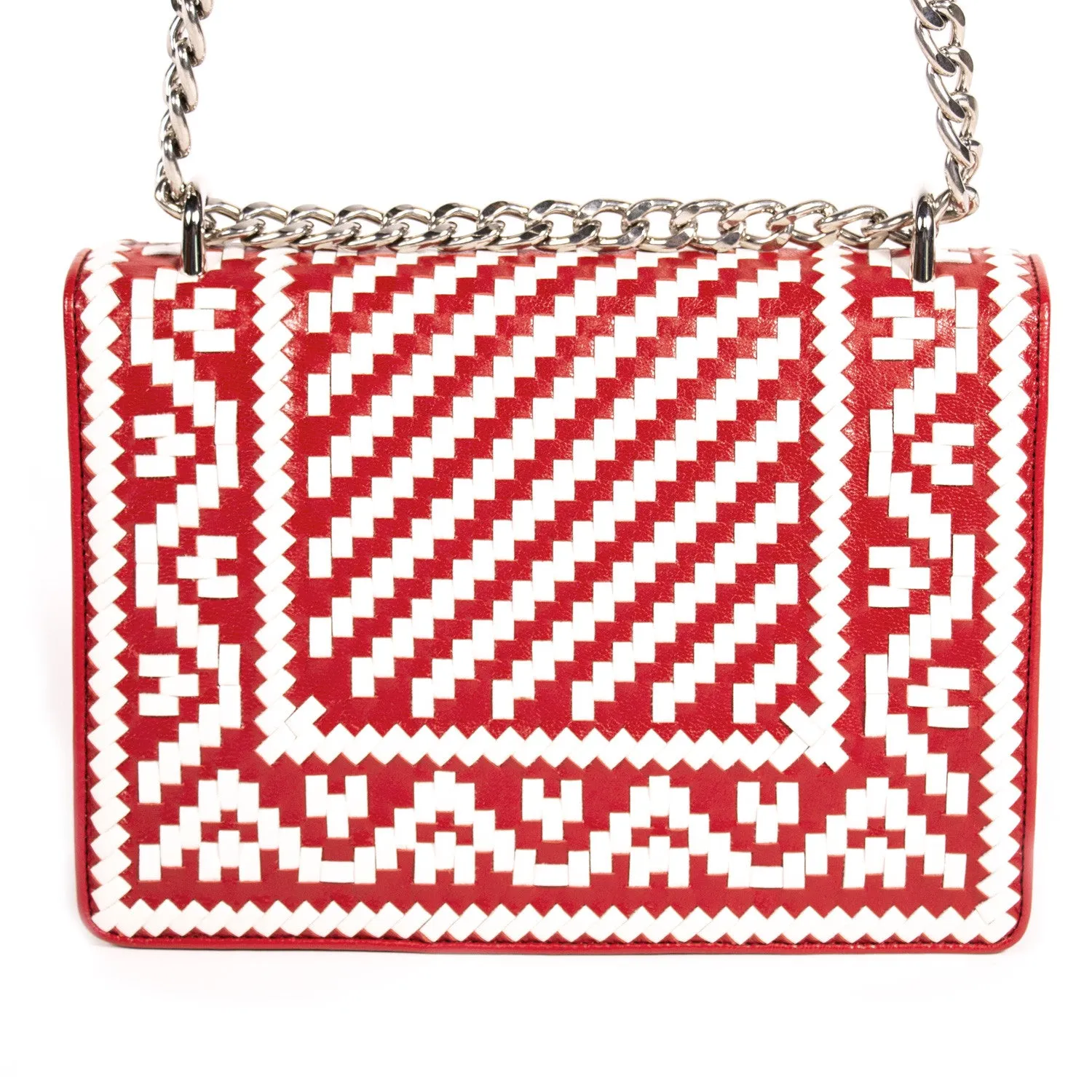 Prada Woven Madras Pattern Shoulder Bag
