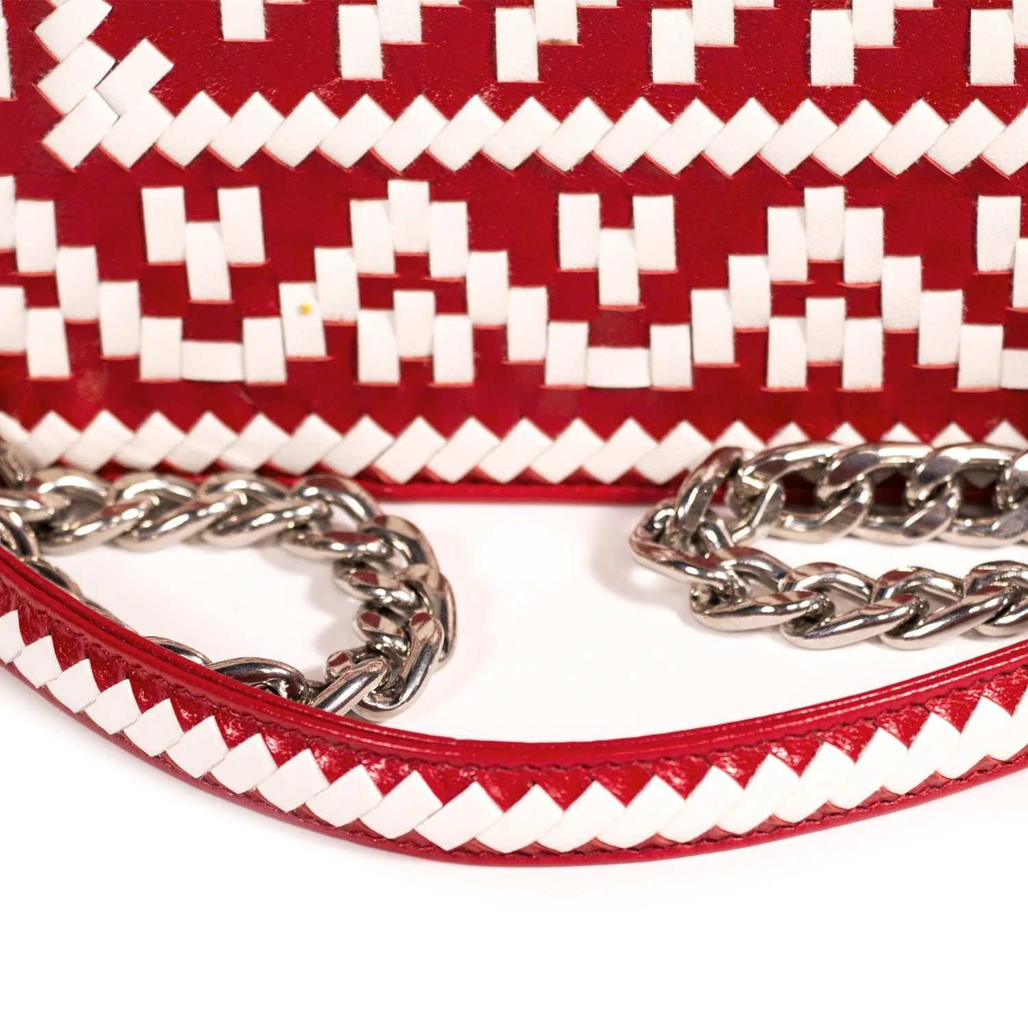 Prada Woven Madras Pattern Shoulder Bag