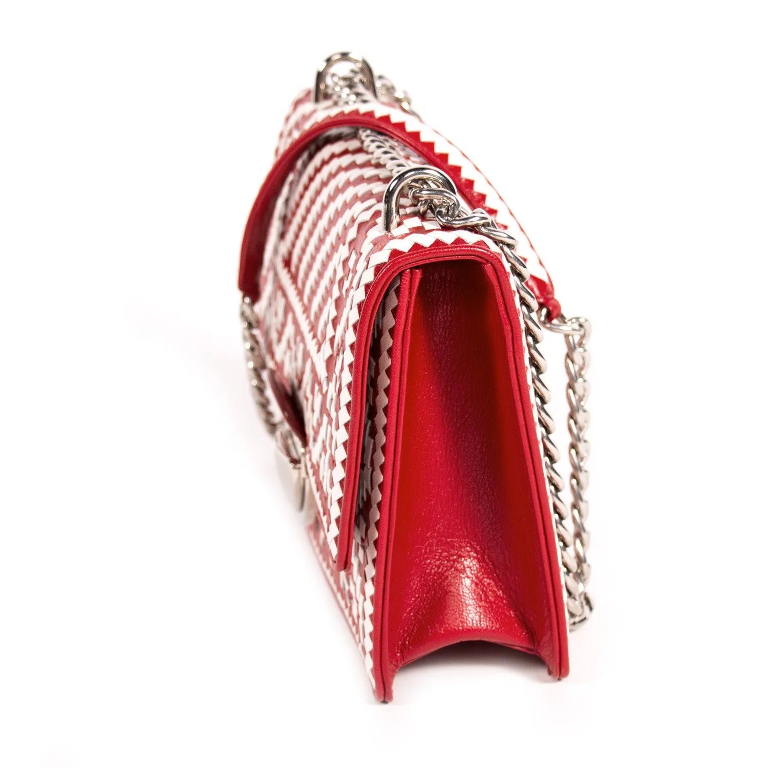 Prada Woven Madras Pattern Shoulder Bag