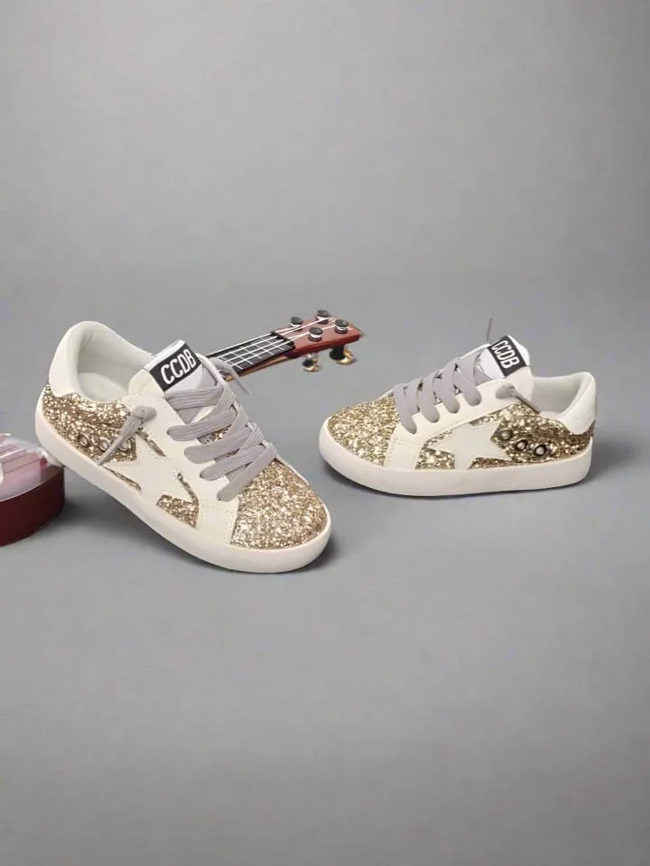 PREORDER | Glitter Star Sneakers White Accent
