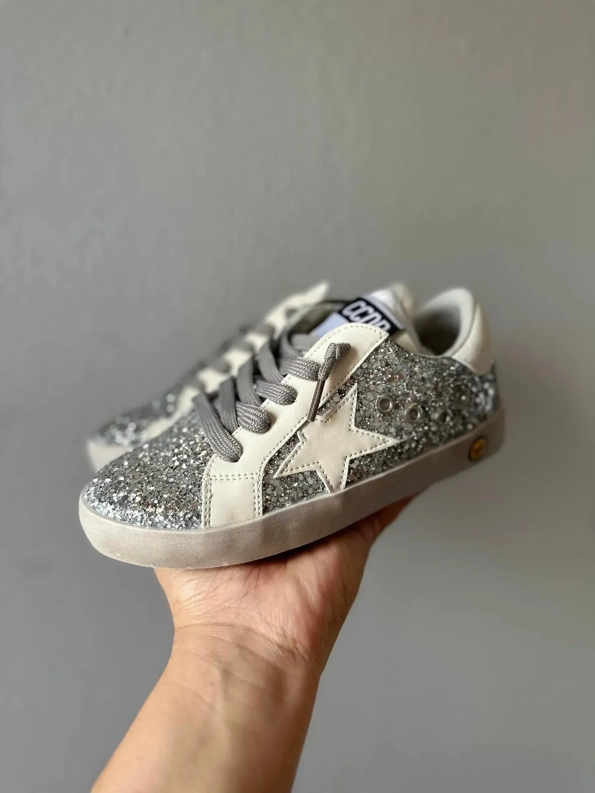 PREORDER | Glitter Star Sneakers White Accent