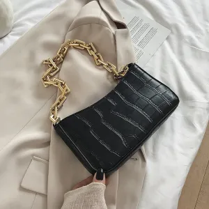 PU Chilo Leather  Chain Shoulder Bag For Women