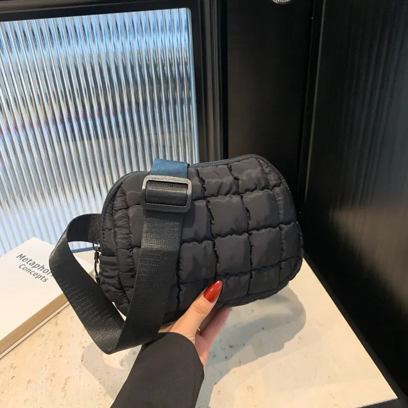 PUFFER QUILTED SLING BAG FANNY BAG BELT BUM BAG | 40P546
