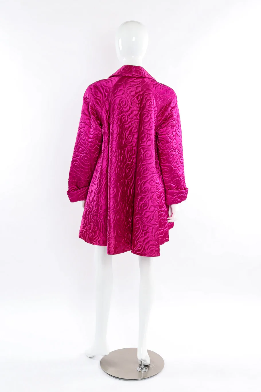 Quilted Satin Swing Coat
