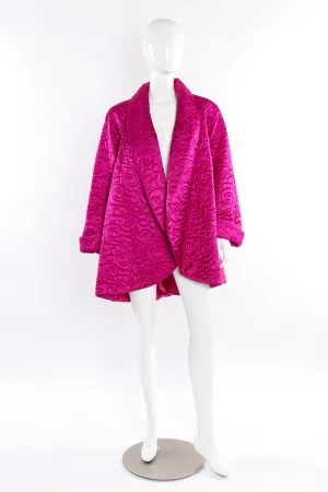 Quilted Satin Swing Coat