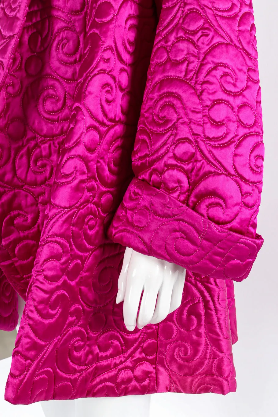 Quilted Satin Swing Coat