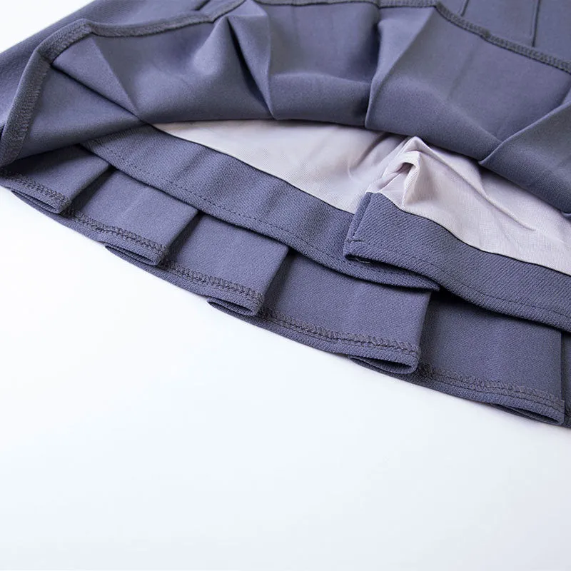 "CANDY-COLORED ELASTIC WAIST" PLEATED SKIRT K112207