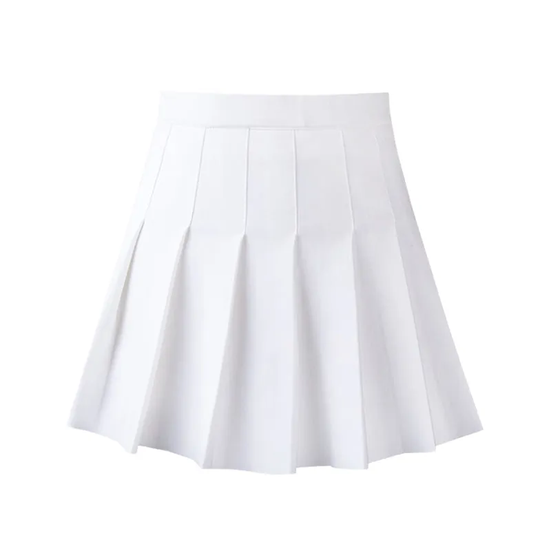 "CANDY-COLORED ELASTIC WAIST" PLEATED SKIRT K112207
