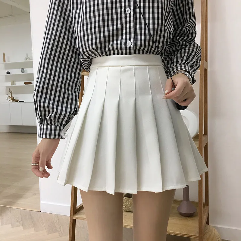 "LACE-UP PLEATED" SKIRT N081107