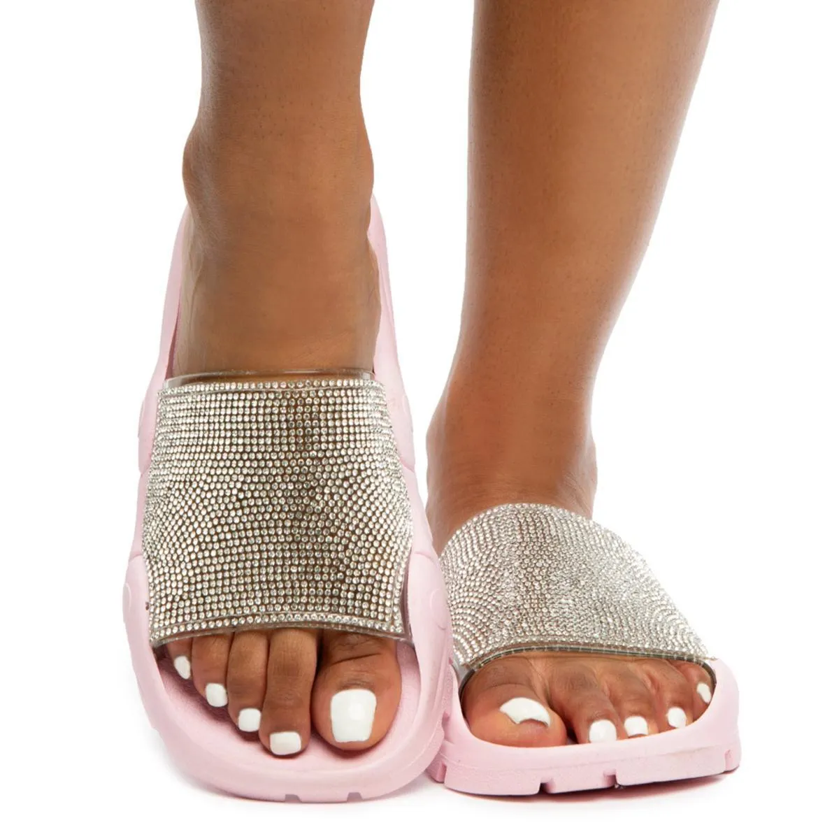 Rafele-11 Slides with Rhinestones