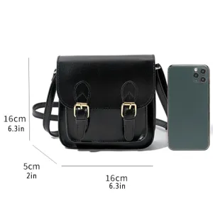 realaiot  Vintage Leather Shoulder Bag Handbag Crossbody Bags For Men