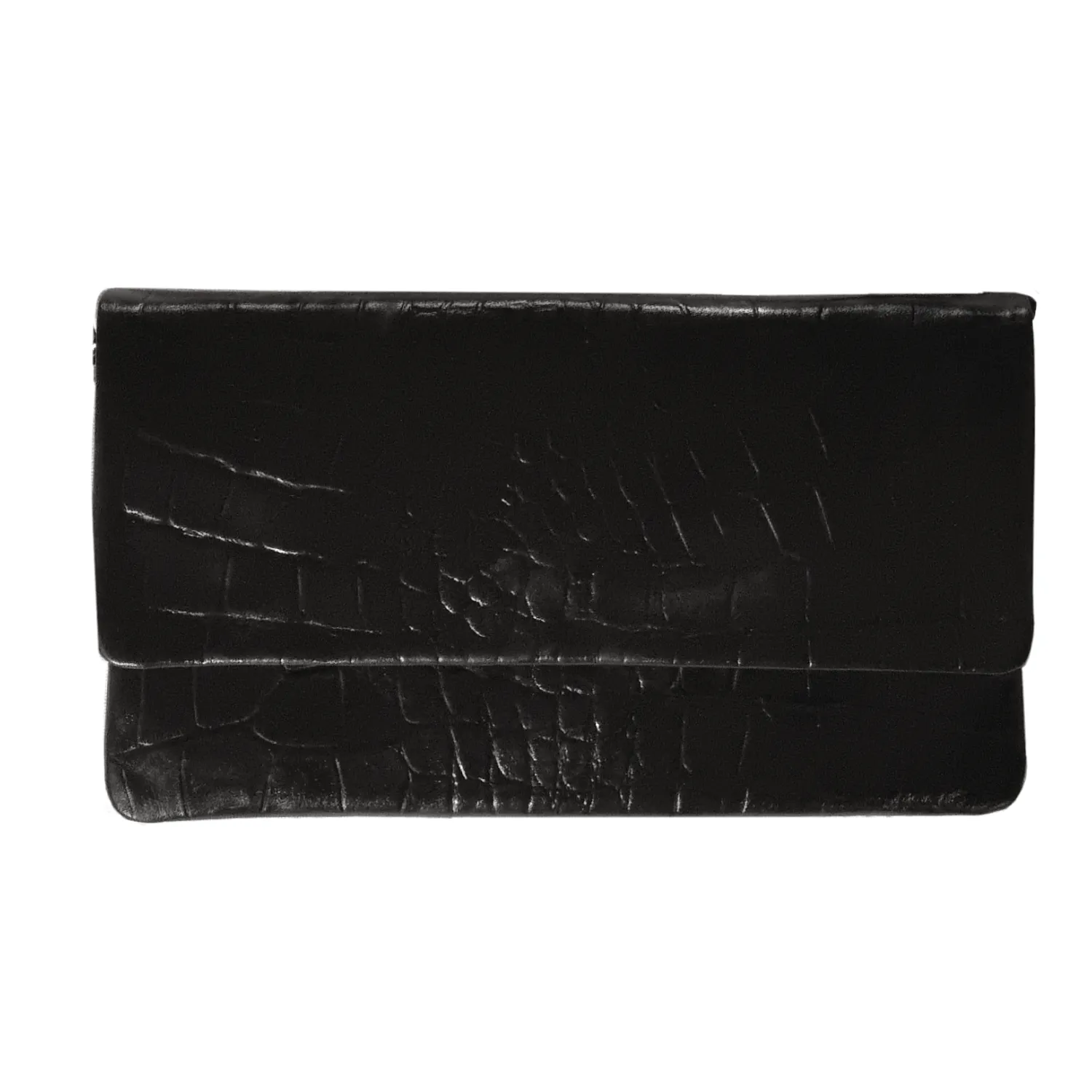Reclaimed Leather Shoulder Bag - Black