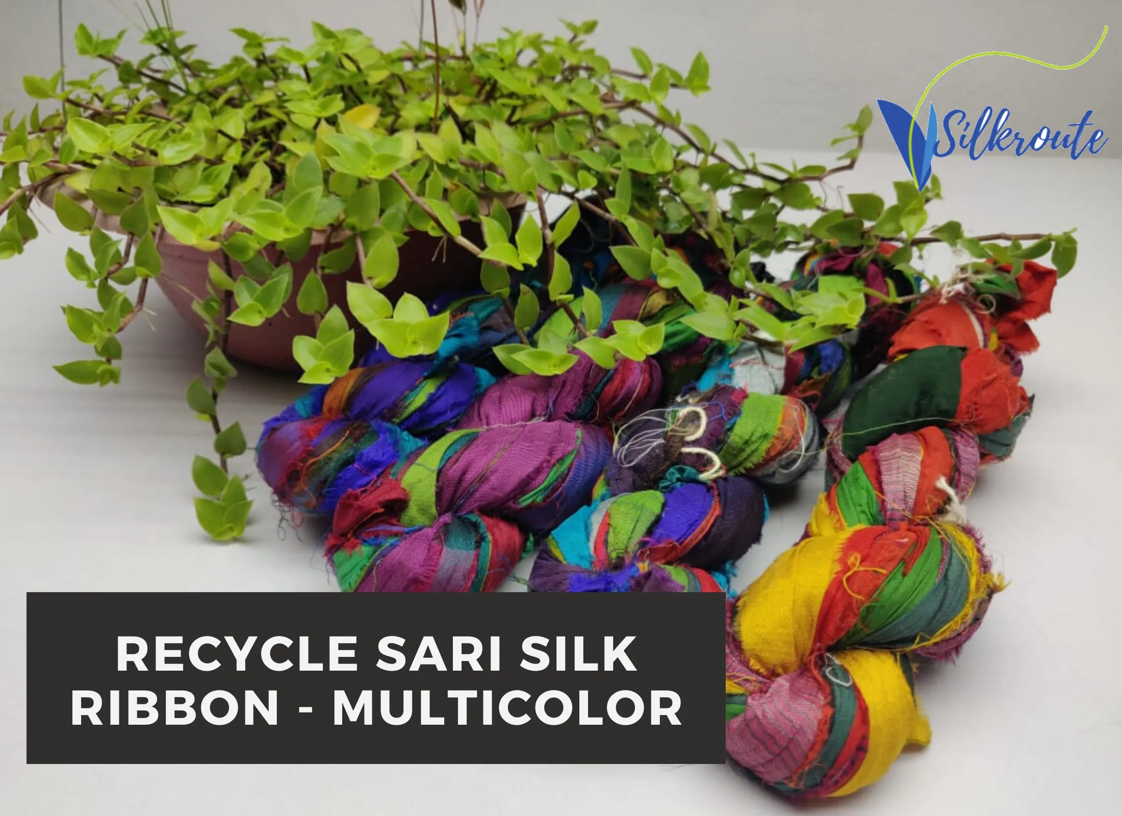 Recycled Sari Silk Ribbon - MultiColor