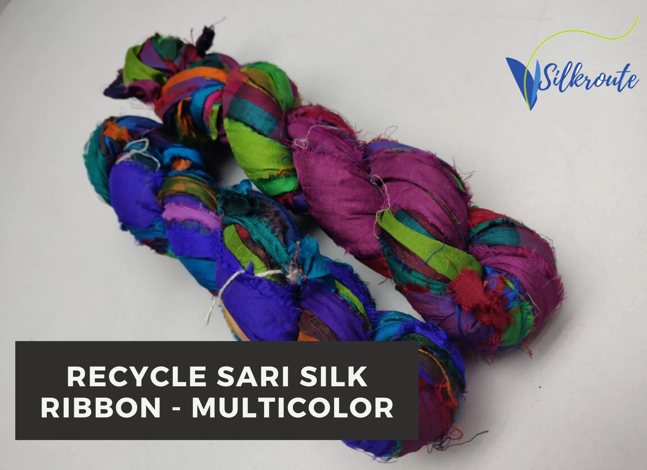 Recycled Sari Silk Ribbon - MultiColor