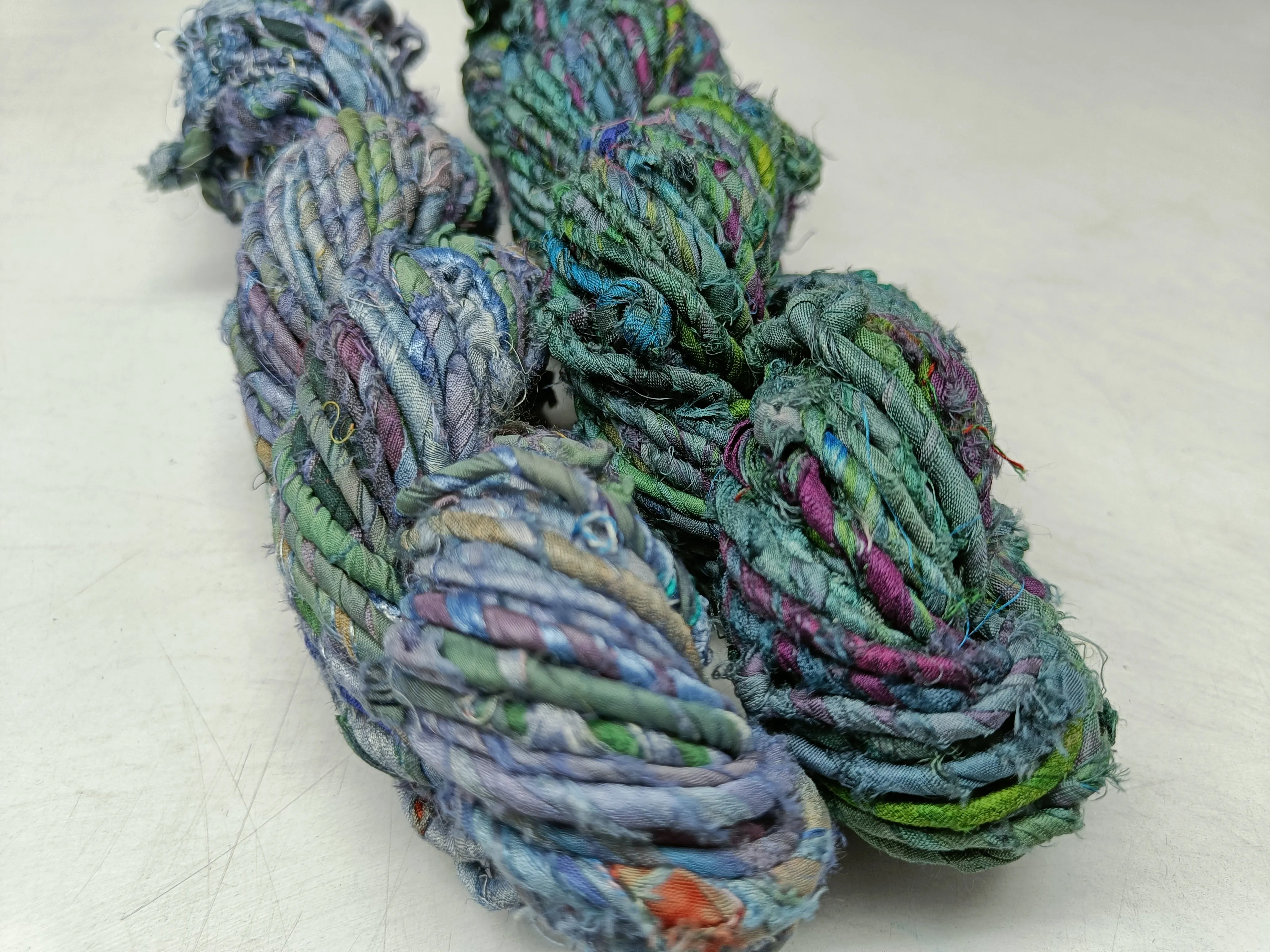 Recycled Twisted Ribbon - Blue Ash