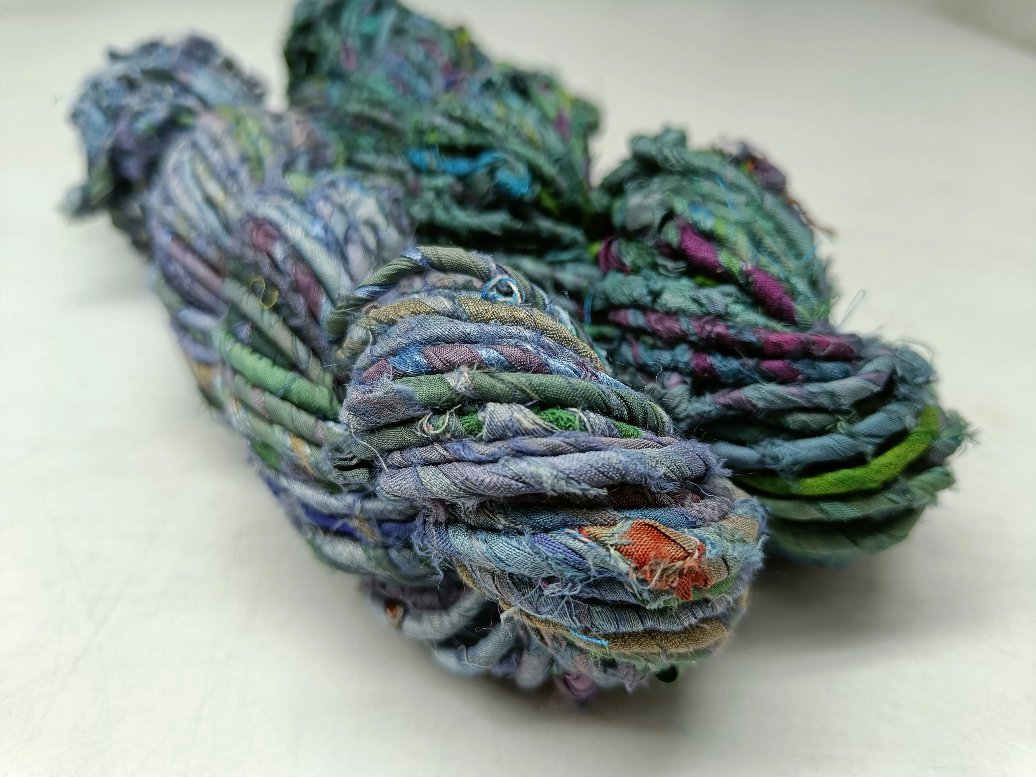 Recycled Twisted Ribbon - Blue Ash