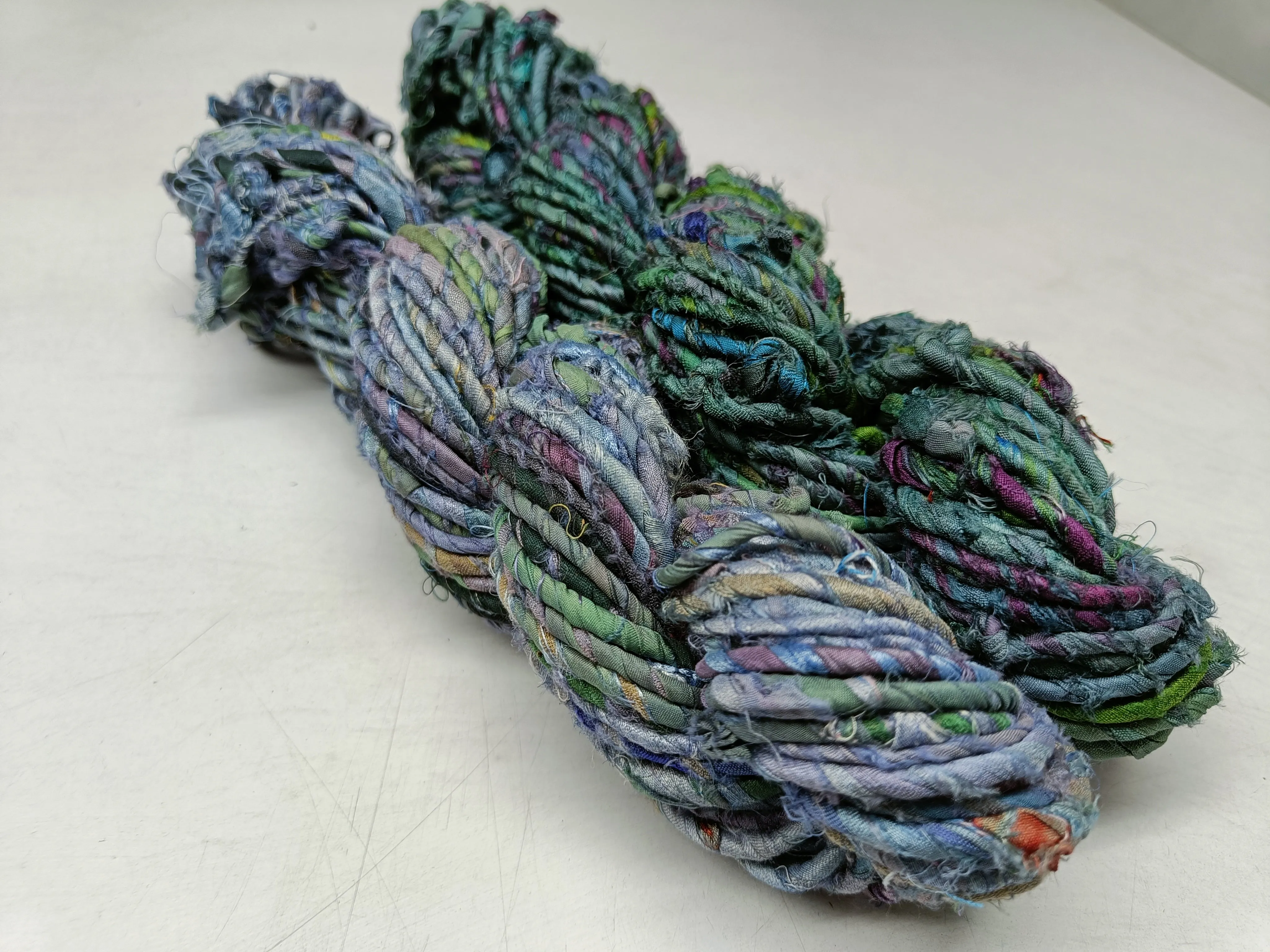 Recycled Twisted Ribbon - Blue Ash