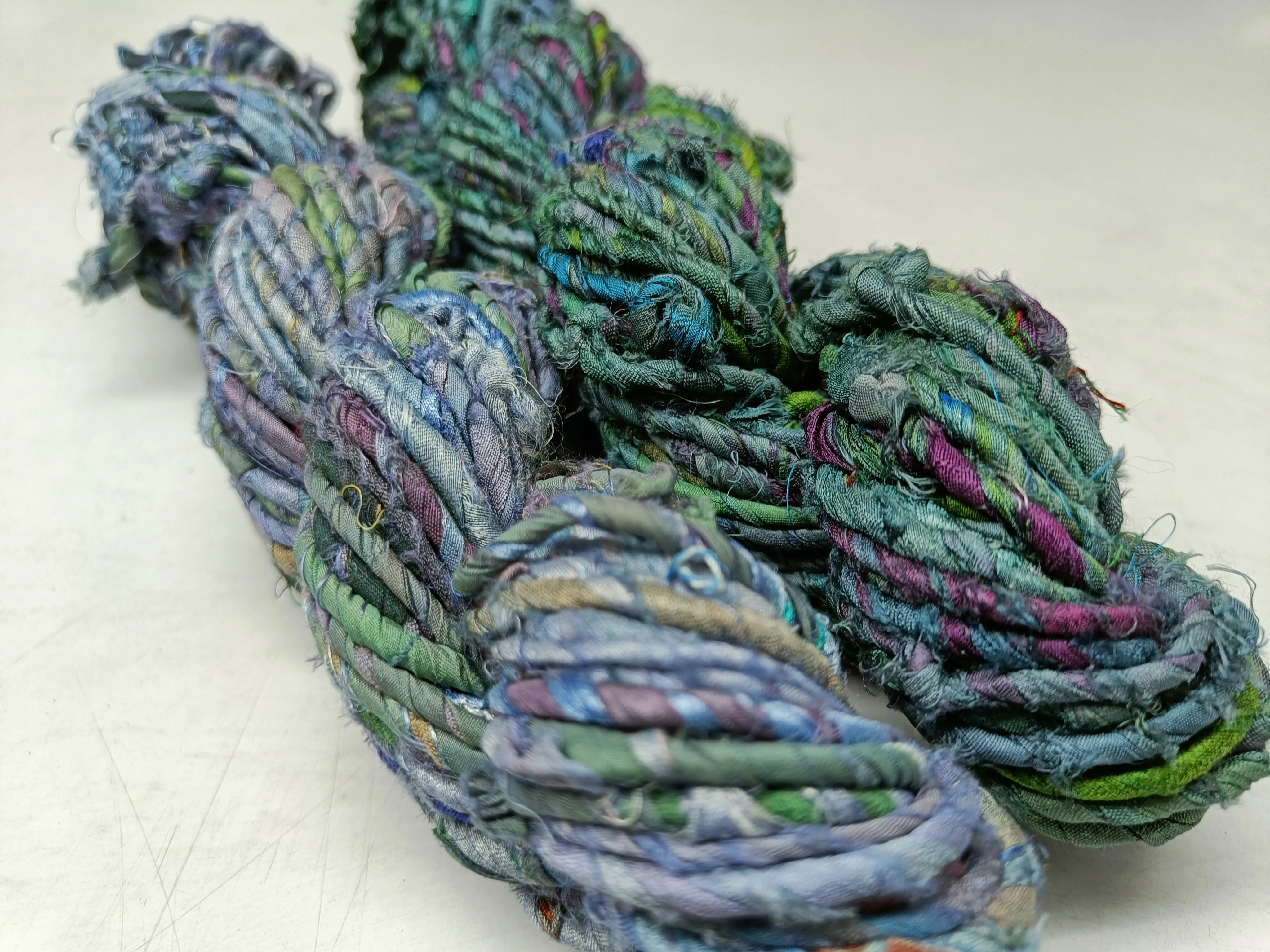 Recycled Twisted Ribbon - Blue Ash