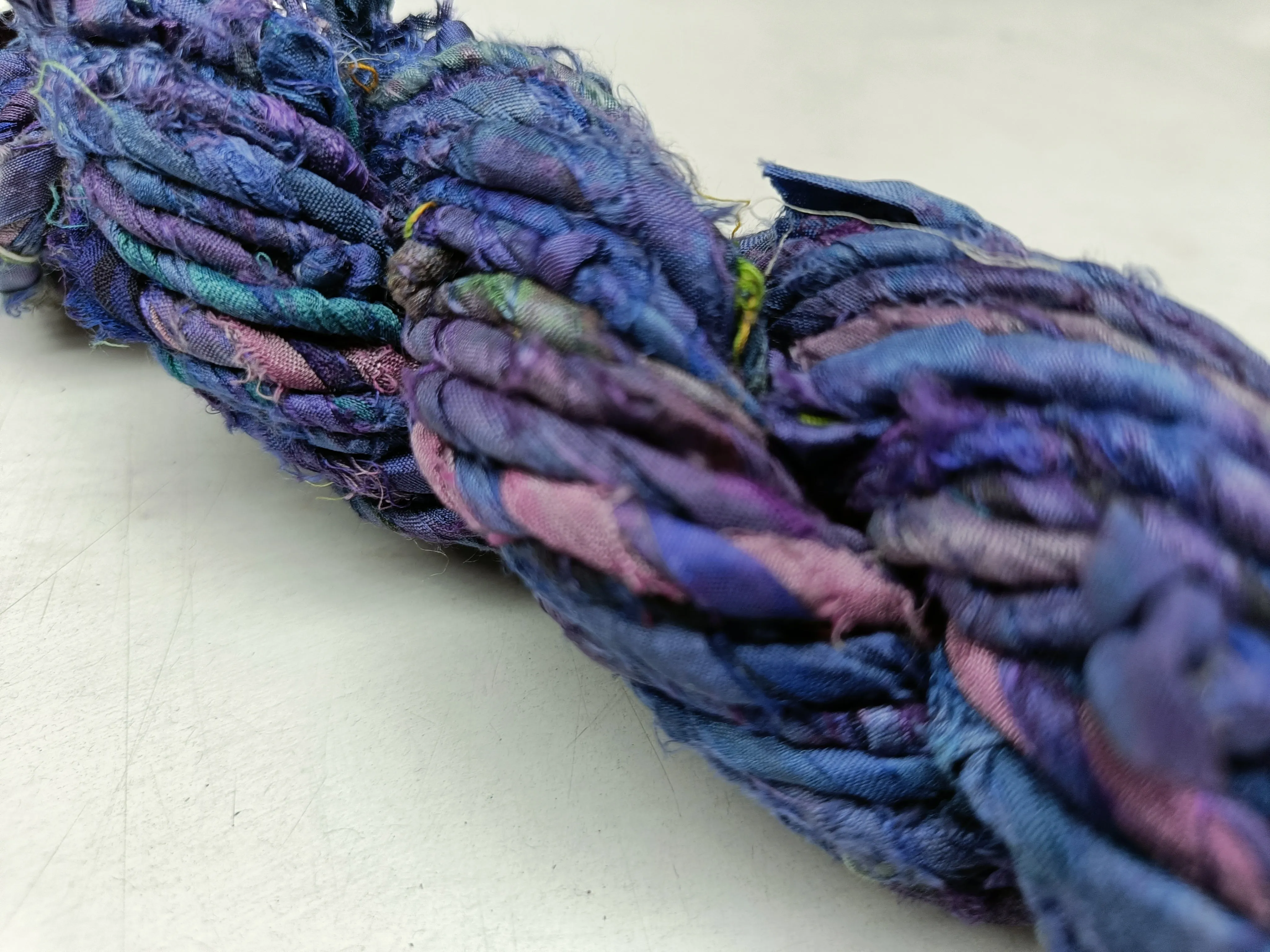 Recycled Twisted Ribbon - Blue Pastel