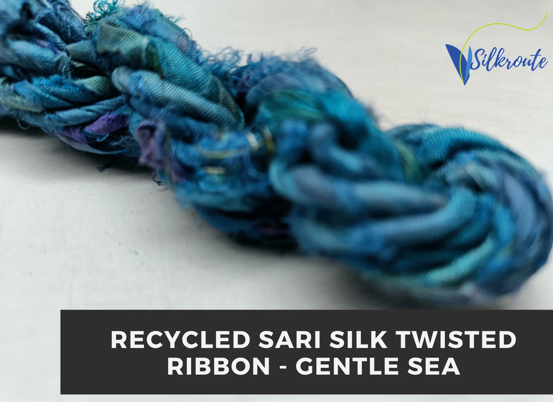 Recycled Twisted Ribbon - Gentle Sea