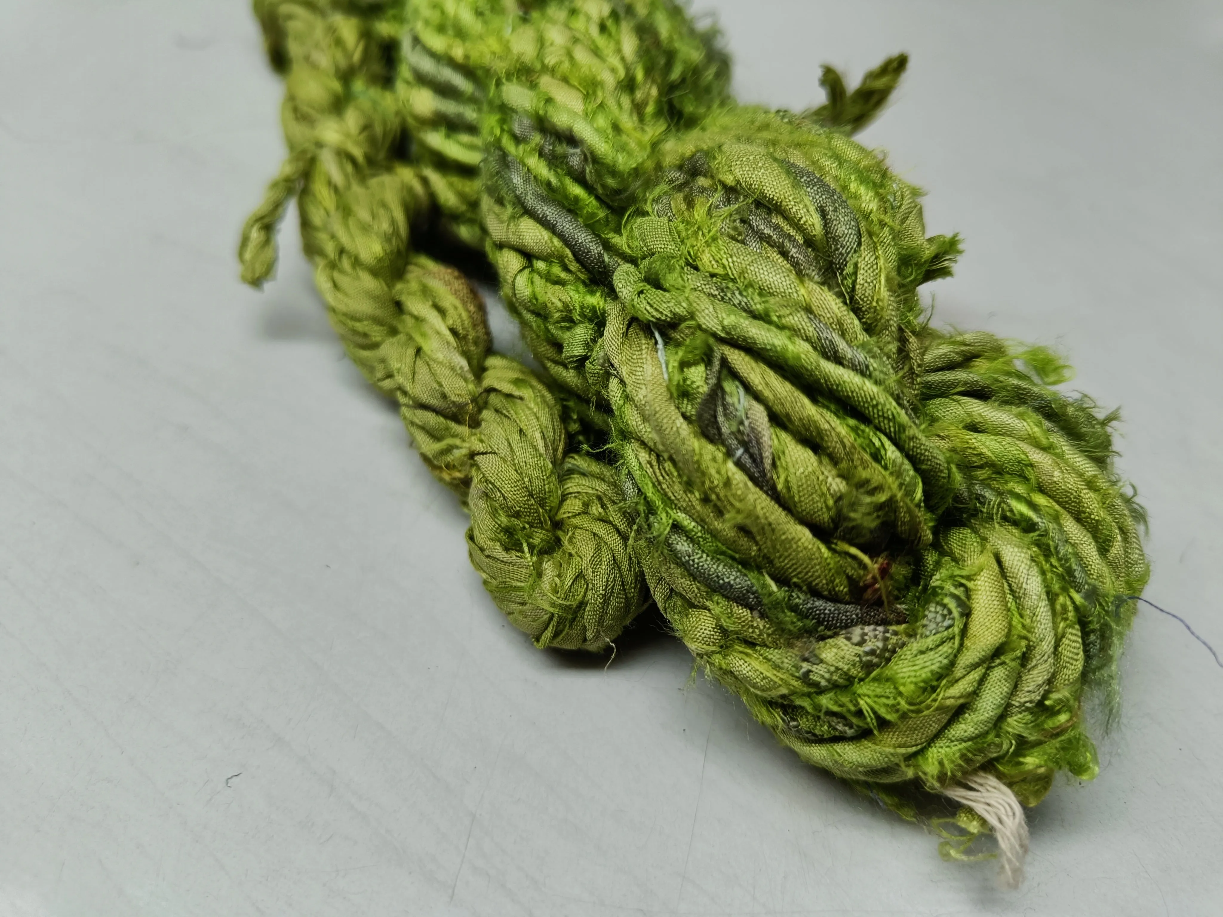 Recycled Twisted Ribbon - Lime Green
