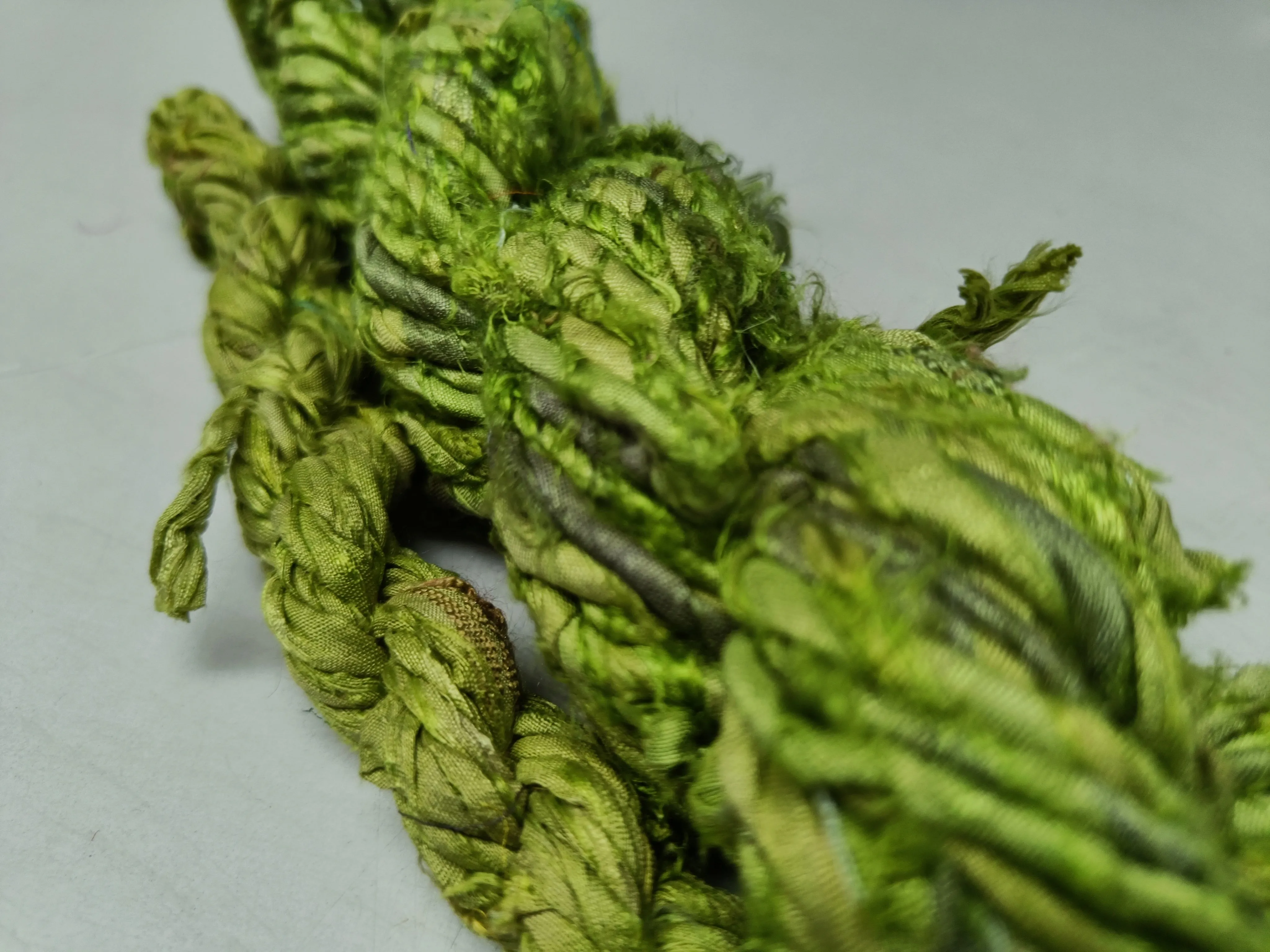 Recycled Twisted Ribbon - Lime Green