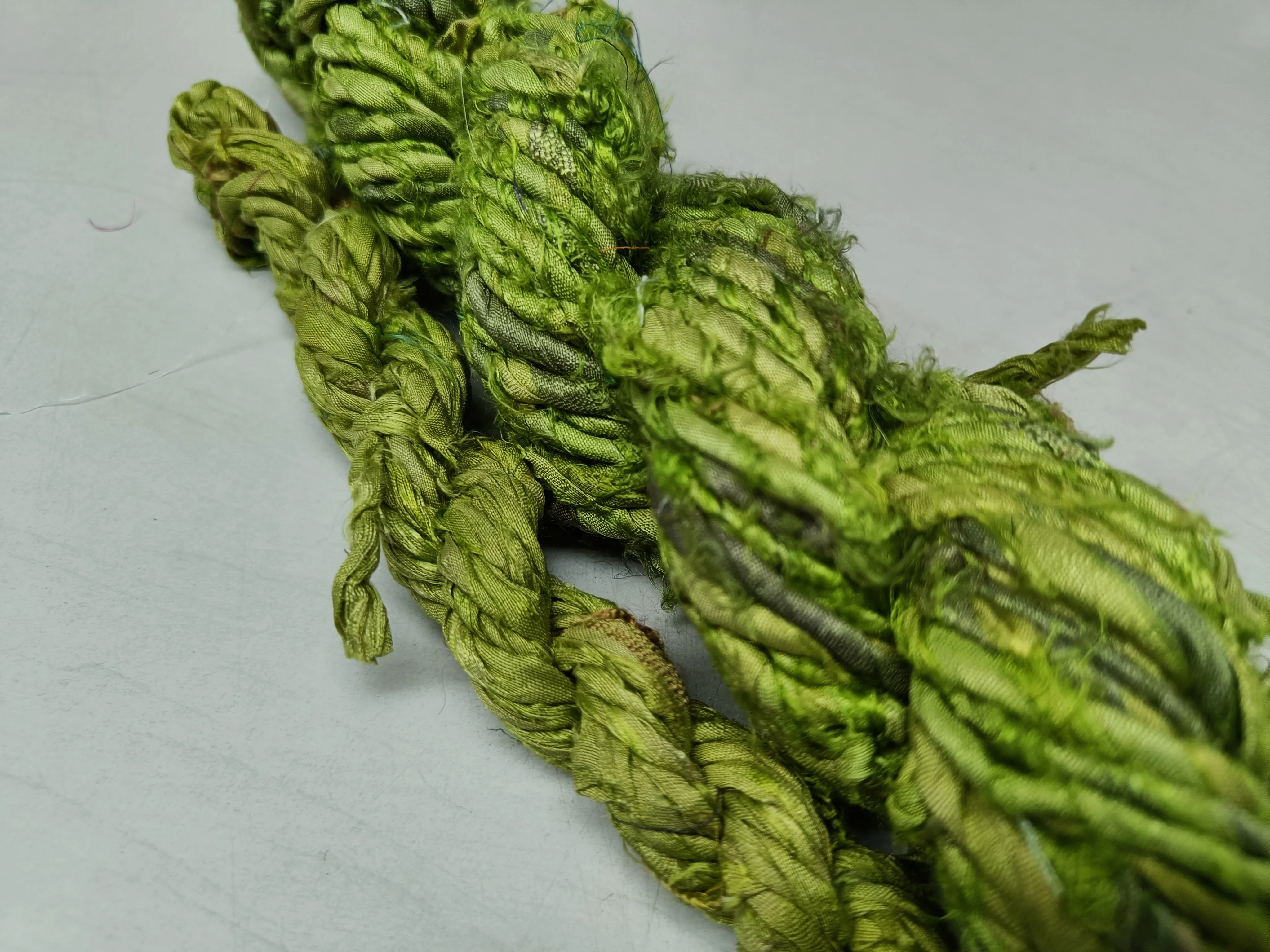 Recycled Twisted Ribbon - Lime Green