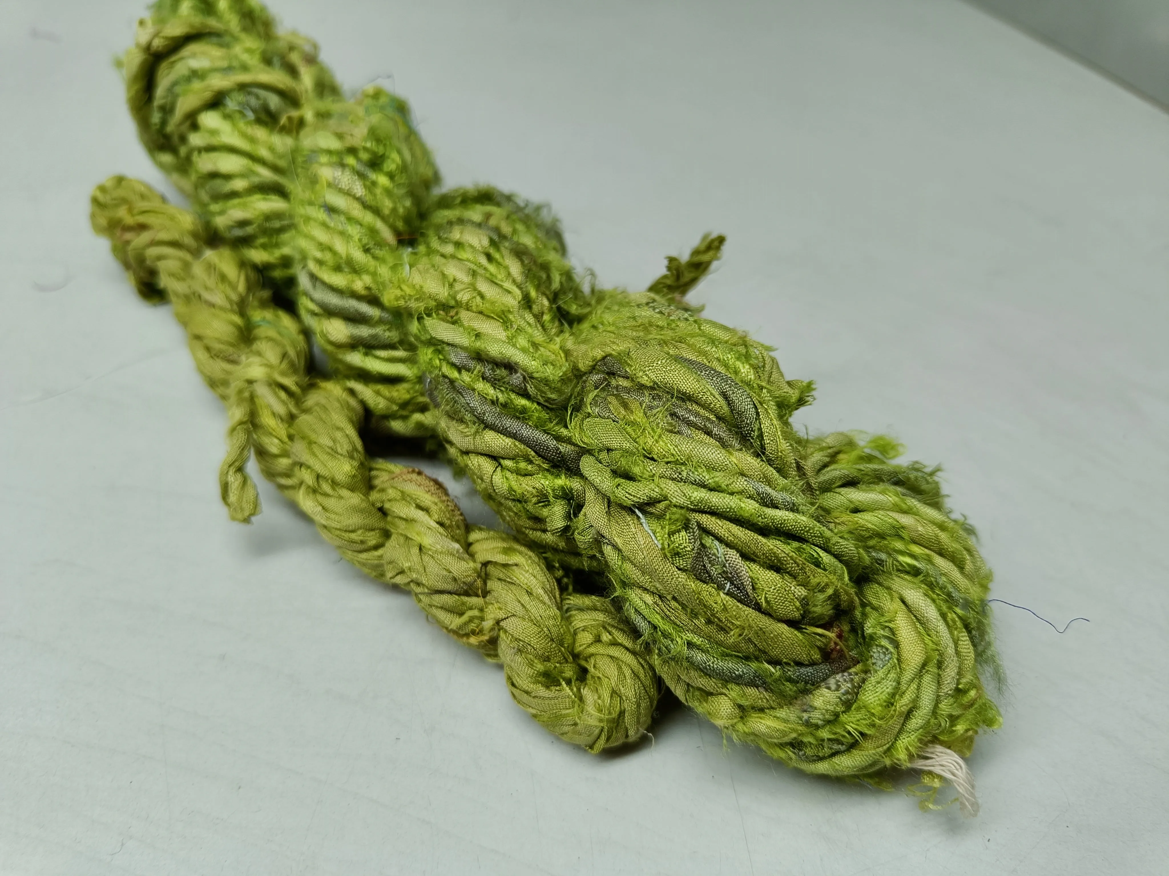 Recycled Twisted Ribbon - Lime Green